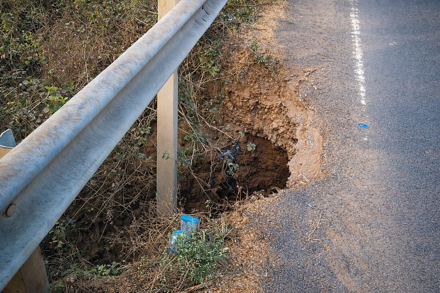 स्टेट हाईवे-22 बना ‘मौत का हाईवे’  करेली–गाडरवारा मार्ग पर कई जगह धंसे साइड शोल्डर, कभी भी हो सकता है बड़ा हादसा  गाडरवारा।