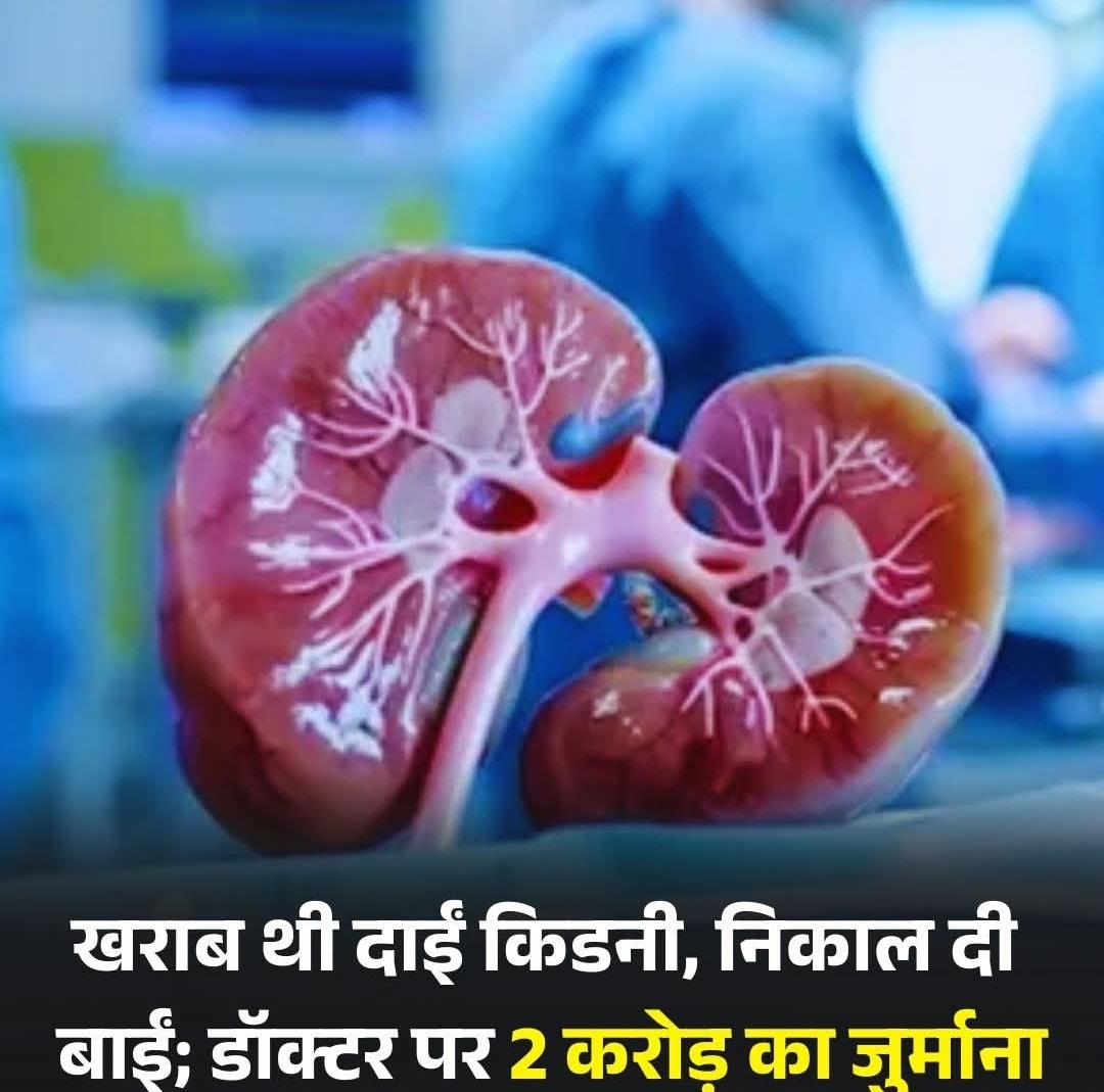 खराब थी दाई किडनी निकाल बाई किडनी डॉक्टर पर दो करोड़ का जुर्माना